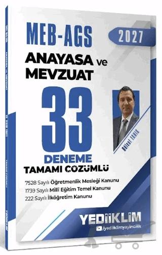 2027 MEB AGS Anayasa ve Mevzuat Tamamı Çözümlü 33 Deneme