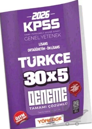2026 KPSS Türkçe İLELEBET 30x5 Deneme