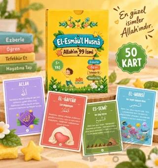 El-Esmâu'l Husnâ - Allah'ın 99 İsmi - 50 Eğitici Kart