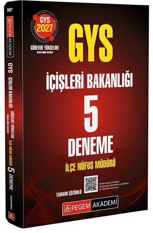 2027 GYS İçişleri Bakanlığı İlçe Nüfus Müdürü 5 Deneme