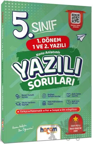 5. Sınıf Konu Anlatımlı Yazılı Soruları Tamamı Video Çözümlü - Hediye Planlama Kitapçığı – Kolektif – Hocam Anlatır kitap kapağı
