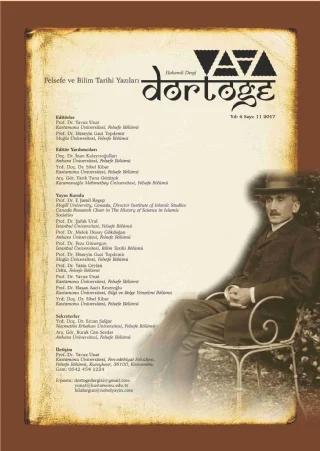 Dörtöğe Felsefe ve Bilim Tarihi Yazıları Hakemli Dergi Yıl:6 Sayı:11 – . – Hegem Yayınları kitap kapağı