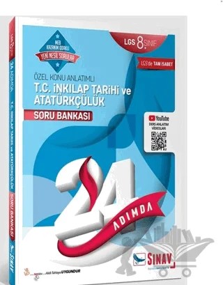 8. Sınıf 24 Adımda T.C. İnkılap Tarihi ve Atatürkçülük Soru Bankası – Kolektif – Sınav Yayınları kitap kapağı