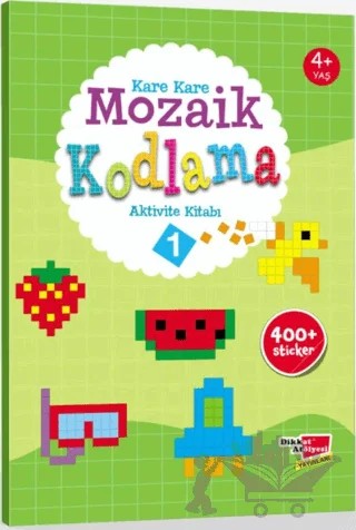 Kare Kare Mozaik Kodlama Aktivite Kitabı 1 – Canan Demir – Dikkat Atölyesi Yayınları kitap kapağı