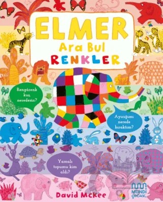 Elmer Ara Bul Renkler – David McKee – Mundi Çocuk kitap kapağı