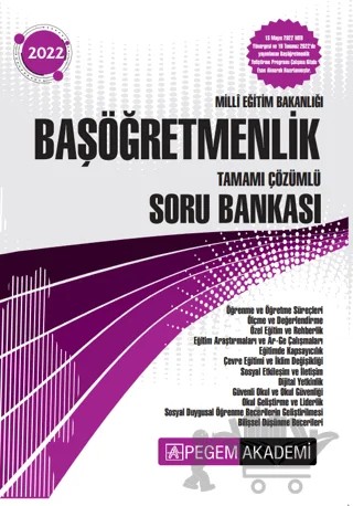 2022 Milli Eğitim Bakanlığı Başöğretmenlik Tamamı Çözümlü Soru Bankası – Kolektif – Pegem Akademi Yayıncılık kitap kapağı