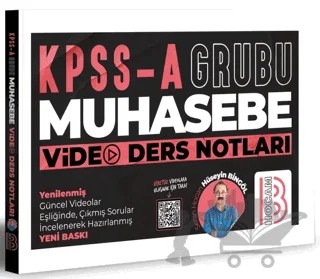 KPSS A Grubu Muhasebe Video Ders Notları – Hüseyin Bingöl – Benim Hocam Yayınları kitap kapağı