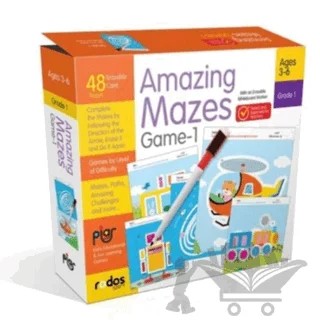 Amazing Mazes Game -1 - Grade-Level 1 - Ages 3-6 – Kolektif – Piar Kids kitap kapağı