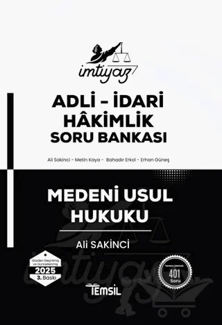 İmtiyaz Medeni Usul Hukuku Soru Bankası – Ali Sakinci – Temsil Kitap kitap kapağı