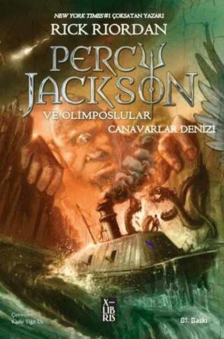 Percy Jackson ve Olimposlular 2 Canavarlar Denizi – Rick Riordan – XLIBRIS kitap kapağı