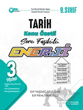 9. Sınıf Enerji Tarih Konu Özetli Soru Fasikülü (3 Fasikül) – Elif Yaşdağ Sevilgen, Elif Pehlivanoğlu – Palme Yayınları kitap kapağı