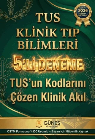 TUS Klinik Tıp Bilimleri 5'li Deneme – Kolektif – Güneş Kitabevleri Yayınları kitap kapağı
