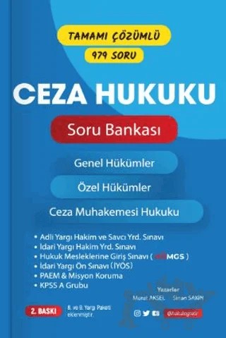 Ceza Hukuku Soru Bankası – Sinan Sakin – Öğretir Yayınları kitap kapağı
