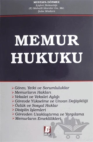Memur Hukuku – Mustafa Dönmez – Bilge Yayınevi kitap kapağı