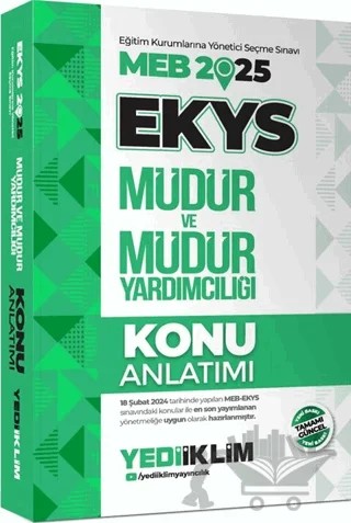 2025 MEB EKYS Müdür ve Müdür Yardımcılığı Konu Anlatımı – Kolektif – Yediiklim Yayınları kitap kapağı