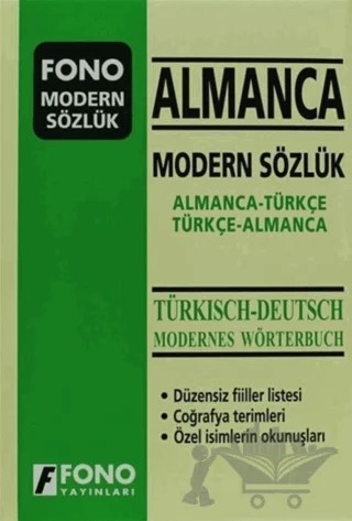 Almanca Modern Sözlük (Almanca / Türkçe - Türkçe / Almanca) – Kolektif – Fono Yayınları kitap kapağı