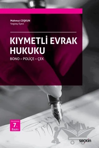Kıymetli Evrak Hukuku – Mahmut Çoşkun – Seçkin Yayıncılık kitap kapağı