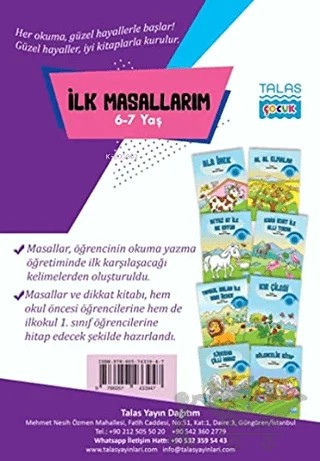 İlk Masallarım ( 8 Kitap Set ) – Mehmet Buğra – Talas Yayınları kitap kapağı