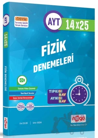 AYT Fizik Tamamı Video Çözümlü Branş Deneme – Erol Çelebi, Sefer Doğan – Nego Yayınları kitap kapağı