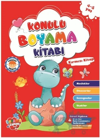 Konulu Boyama Serisi - Yeşil Kitap 4-5 Yaş – Abdullah Karaca – Boyama Zamanı kitap kapağı