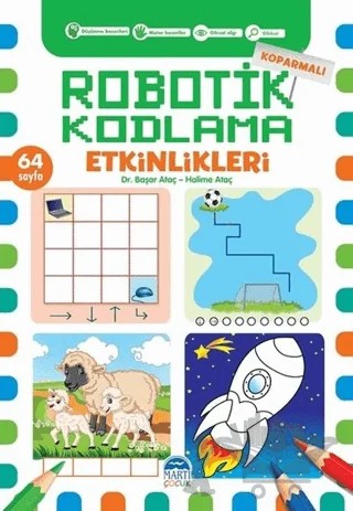 Koparmalı Robotik Kodlama Etkinlikleri - 2 – Başar Ataç, Halime Ataç – Martı Çocuk Yayınları kitap kapağı