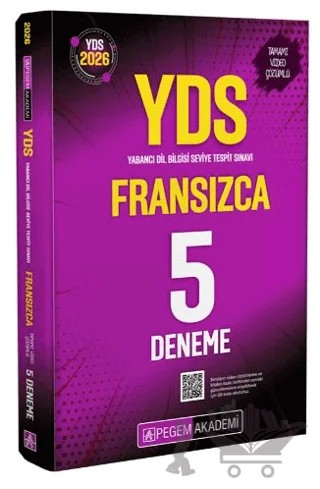2026 YDS Fransızca Tamamı Video Çözümlü 5 Deneme – Kolektif – Pegem Akademi Yayıncılık kitap kapağı