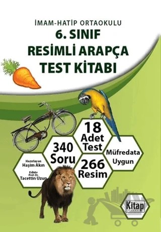 6. Sınıf Resimli Arapça Test Kitabı – Haşim Akın – Kitap Dünyası Yayınları kitap kapağı