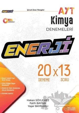 Enerji Ayt Kimya 20 Deneme Sınavı – Hakan Söylemez, Fatih Baysal, Dursun Yaşar Bayramlı – Palme Yayınları kitap kapağı