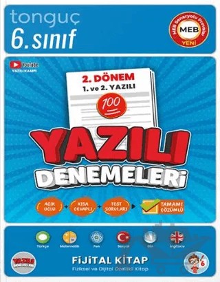 6. Sınıf Yazılı Denemeleri 2. Dönem 1 ve 2. Yazılı – Kolektif – Tonguç Akademi kitap kapağı