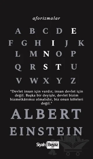 Aforizmalar – Albert Einstein – Siyah Beyaz Yayınları kitap kapağı