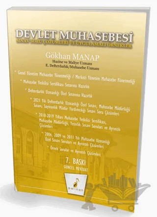 Devlet Muhasebesi Sınav Soru Çözümleri ve Uygulamalı Örnekler – Gökhan Manap – Pelikan Tıp Teknik Yayıncılık kitap kapağı