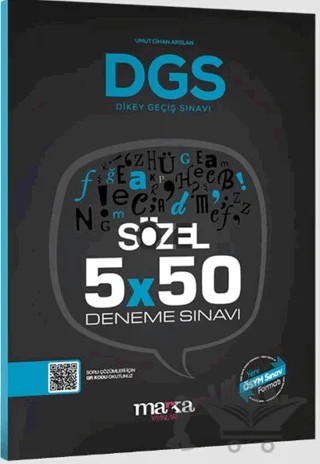 2025 DGS Sözel 5x50 Deneme Sınavı Tamamı PDF Çözümlü Açıklanan Yeni Müfredat – Kolektif – Marka Yayınları kitap kapağı