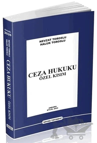 Ceza Hukuku Özel Kısım – Nevzat Toroslu, Haluk Toroslu – Savaş Yayınevi kitap kapağı