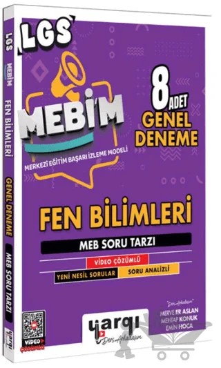 8. Sınıf LGS MEBİM Fen Bilimleri 8 Adet Genel Deneme – Kolektif – Yargı Yayınevi kitap kapağı