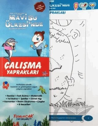 Mavi Su Ülkesinde Çalışma Yaprakları – Tuba Bozcan – Yumurcak Yayınları kitap kapağı