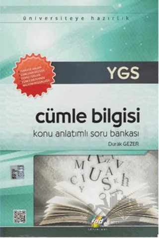 YKS-TYT Cümle Bilgisi Konu Anlatımlı Soru Bankası 1. Oturum – Durak Gezer – Fdd Yayınları kitap kapağı