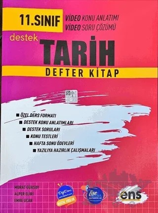 11. Sınıf Tarih Destek Defter Kitap – Kolektif – ENS Yayınları kitap kapağı