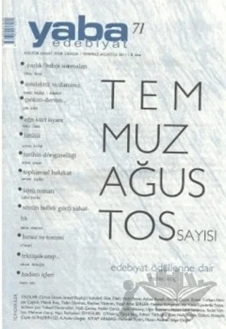 Yaba Edebiyat Dergisi Sayı: 71 – Yaba Dergisi Yayınları kitap kapağı