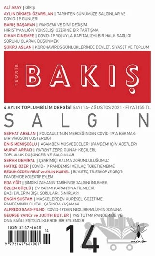 Teorik Bakış Sayı: 14 Salgın – Minör Yayınları kitap kapağı