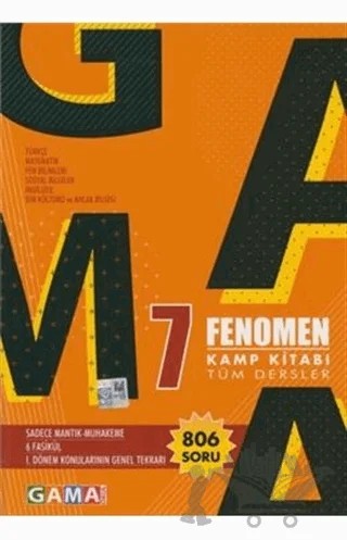 Gama 7 Fenomen Tüm Dersler Kamp Kitabı – Kolektif – Fenomen Yayınları kitap kapağı
