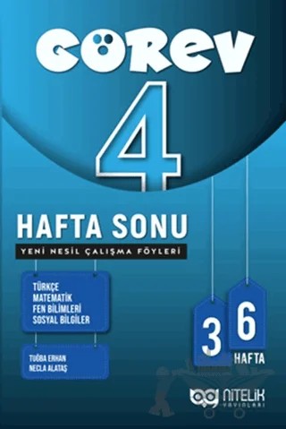 4. Sınıf Görev Hafta Sonu Yeni Nesil Çalışma Föyü 2022 – Tuğba Erhan, Necla Alataş – Nitelik Yayınları - Bayilik kitap kapağı