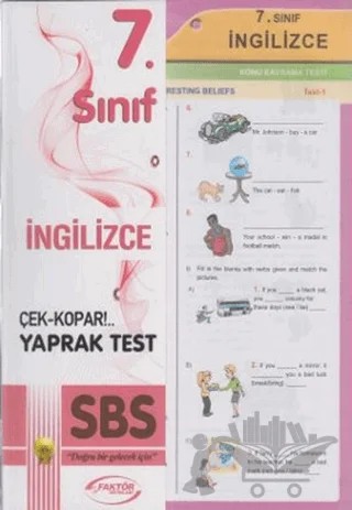 Faktör 7. Sınıf İngilizce Yaprak Test – Kolektif – Faktör Yayınları kitap kapağı