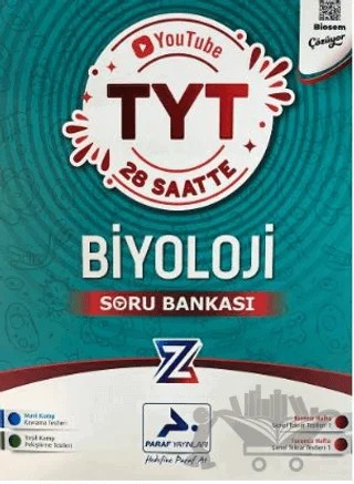 Paraf Yayınları Biosem Z Takımı TYT Biyoloji Video Soru Bankası – Kolektif – Paraf Yayınları kitap kapağı