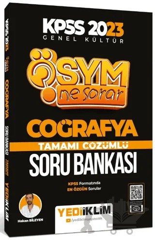2023 KPSS Genel Kültür ÖSYM Ne Sorar Coğrafya Tamamı Çözümlü Soru Bankası – Hakan Bileyen – Yediiklim Yayınları kitap kapağı