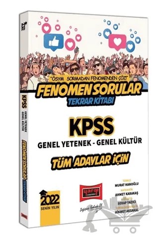 2022 KPSS GY GK Tüm Adaylar için Fenomen Sorular Tekrar Kitabı – Ahmet Karakaş – Yargı Yayınevi kitap kapağı