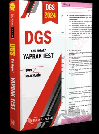 2024 DGS Çek Kopart Yaprak Test – Kolektif – Pegem Akademi Yayıncılık kitap kapağı
