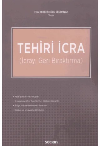 Tehiri İcra – Filiz Berberoğlu Yenipınar – Seçkin Yayıncılık kitap kapağı