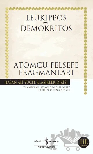 Atomcu Felsefe Fragmanları – Demokritos, Leukippos – İş Bankası Kültür Yayınları kitap kapağı