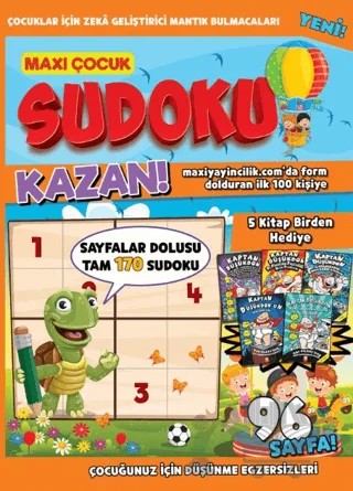 Maxi Çocuk Sudoku 10 – Bertan Kodamanoğlu – Maxi Yayıncılık kitap kapağı
