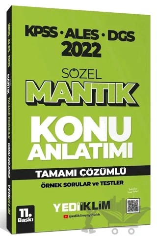 2022 KPSS ALES DGS Sözel Mantık Konu Anlatımı – Kolektif – Yediiklim Yayınları kitap kapağı